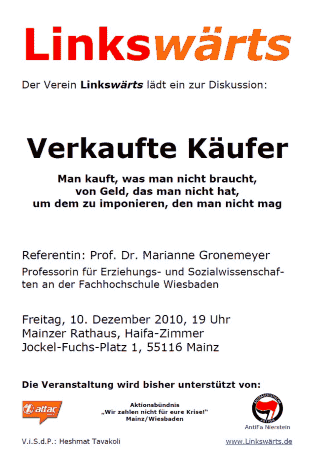 Flyer zur Veranstaltung mit Prof. Gronemeyer
