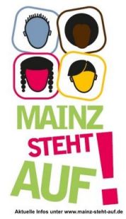 Flyer-Bild des AntiFa-Bündnisses Mainz steht auf!